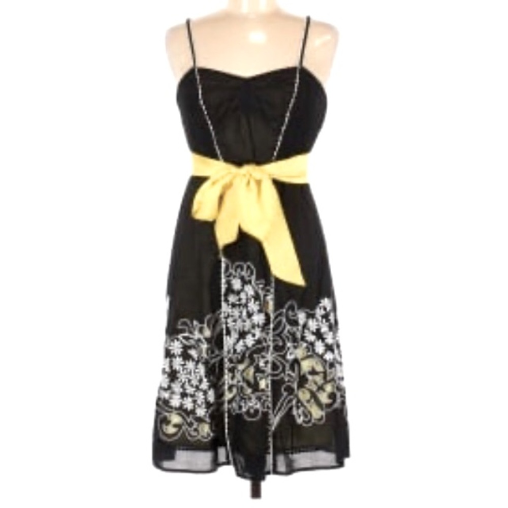 Anthropologie Floreat Step by Step Floral Cutout Embroidered Sundress Size 8